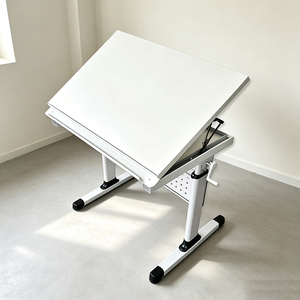 Mesa de Dibujo para Arquitectos con Altura Ajustable Manualmente, Suministro Directo de Fábrica, Escritorio de Pintura Inclinable con Manivela y Ranura para Papel - Product Image 1