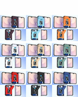 Étui robuste pour téléphone à clapet, coque antichoc avec protection coulissante pour objectif d'appareil photo, fente pour carte, béquille et protection pour iPhone DUO