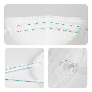 หน้ากาก <span class=keywords><strong>Ffp2</strong></span>แบบใช้แล้วทิ้งพับได้และพิมพ์โลโก้ตามสั่งมีสีขาวและสีดำพร้อมส่งผ่านการรับรอง CE - Product Image 2