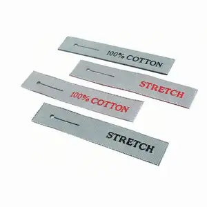 Cheap Clothing Labels Maker Custom Private Design Logo Double Sided Woven Labels for Zipper Pullers