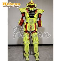 Costume de robot LED couleur unie pour adultes, veste unisexe, tenue de spectacle, armure lumineuse colorée, vêtements miroir, casques pour fêtes et spectacles