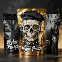 Sacs en Mylar personnalisés OEM imprimés, 3,5g 7g 14g 28g, anti-odeur, refermables, pochettes plates à fermeture éclair avec sécurité enfant