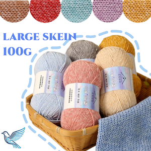 Hilo de Algodón Peinado de 100g, 6 Cabos, 30% Algodón de Fibra Larga, Alta Resistencia, Suave, para Tejer a <span class=keywords><strong>Crochet</strong></span>, Ideal para Suéteres y Bufandas de Bebé - Product Image 1