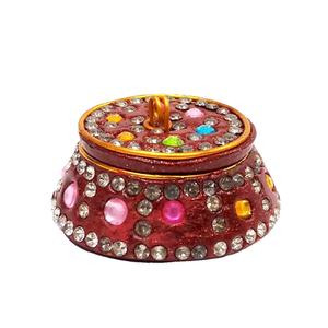 En Aluminium Antique Artisanat Boîte À Pilules - Product Image 2