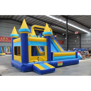 Bơm hơi khổng lồ nhà sân chơi trẻ em lâu đài thư bị trả lại Inflatable với trượt nước - Product Image 3