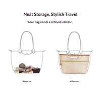 Sac de rangement intérieur pour sac Longchamp Dumpling, organisateur léger en satin, sac de voyage avec fermeture éclair, poche intérieure, moderne