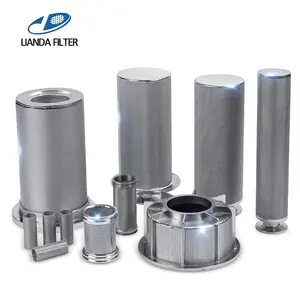 LIANDA paslanmaz çelik 316L 304L hidrolik filtrasyon sistemi buldozer hidrolik için paslanmaz çelik sinterlenmiş filtre elemanı
