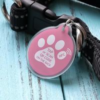 Collier d'identification RFID pour animaux de compagnie avec code QR en époxy programmable personnalisé, étiquette étanche en PVC pour animaux, mini-étiquette, numéro de modèle