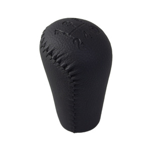 Leather <b>Shift</b> <b>Knob</b> Black Stitched 5 6 Speed Ergonomic For Toyota Vehicles - Product Image 4