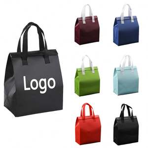 Sacs isothermes réutilisables écologiques en non-tissé avec logo personnalisé, imprimés pour pique-nique, repas, déjeuner, à emporter, promotions - Product Image 1