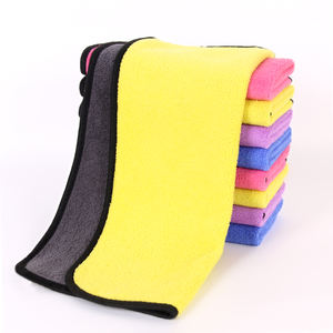 <span class=keywords><strong>Serviette</strong></span> de nettoyage pour voiture en microfibre corail, double face, épaisse et absorbante, pour usage intérieur et extérieur - Product Image 1