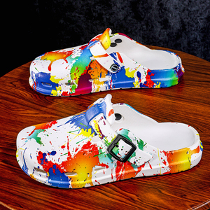 Factory Custom Hole Men's Casual Sports <b>Slippers</b> Breathable Beach Shoes Holiday Home Sandals Quick Dry Mixed Colors Toe - Product Image 3