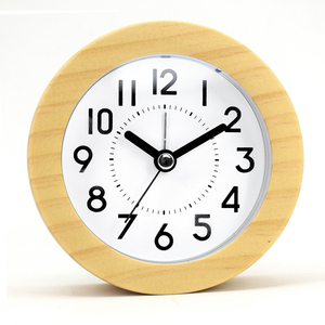 Vòng hình dạng thông gỗ làm phòng ngủ bàn Bàn gỗ đồng hồ báo thức - Product Image 1