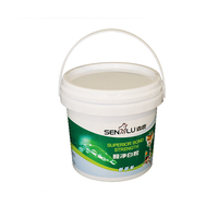 Seaux à peinture compacts en PP, imprimés sur mesure pour la production de petites séries de mastic latex, pour le remplissage manuel en atelier