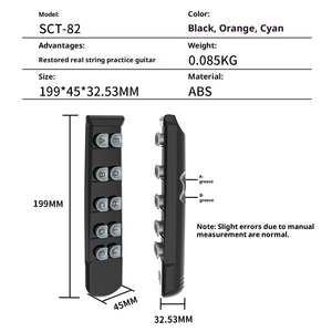 Support de <span class=keywords><strong>guitare</strong></span> à affichage numérique, outil d'exercice pour débutants, renforceur de force des doigts, outil en silicone, pièces d'instruments à cordes, bonne sensation au toucher - Product Image 6