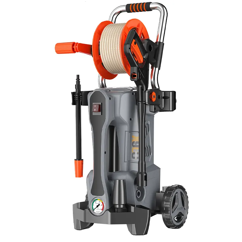 Portable High Pressure Car Washer Electrical Power 890W Cleaning Machine Durable Plastic Material