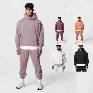 ชุดวอร์มฮู้ดดี้ผู้ชายแบบสั่งทำพิเศษ ทรงโอเวอร์ไซส์ ไหล่ตก ผ้าฟลีซคอตตอน 100% สไตล์ลำลอง พร้อมดีไซน์สั่งทำสำหรับฤดูหนาว - Product Image 2