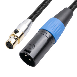 <span class=keywords><strong>Cable</strong></span> Mini XLR Hembra de 3 Núcleos de 1m para Tarjeta de Sonido en Vivo, Cámara, Altavoz de Coche, Monitor de Ordenador, Conductor de Cobre, PVC - Product Image 2