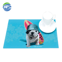 Set de table 3D lenticulaire personnalisé de qualité alimentaire, sans BPA, résistant à la chaleur, dessin animé 3D, écologique, en PP, pour enfants Montessori