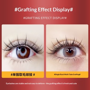 Pestañas de Fábrica al por Mayor, Pestañas de Pelo Sintético 5D con Diseño de Flor, Pestañas Individuales Súper Suaves, Estilo Celebridad de Internet - Product Image 2