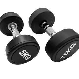 Dumbbells Wholesale Round Head Dumbbells 10/15/20 KG Sports Fixed Weight Rubber Coated Round Dumbbells