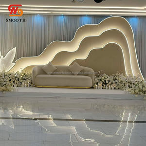 ฉากหลังอะคริลิค LED สำหรับงานแต่งงานแบบเรียบฉากหลังสำหรับตกแต่งเวทีงานแต่งงานที่อบอุ่น - Product Image 6