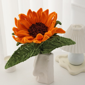 Fleurs artificielles, bouquets pour la Saint-Valentin, bâtonnets torsadés, décoration de la maison, produits faits à la main, roses éternelles géantes, tournesols - Product Image 2