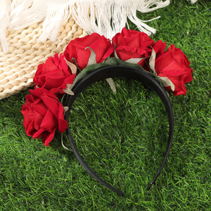 Diadema de Flores <span class=keywords><strong>para</strong></span> Mujer al por Mayor, Corona de Flores Mexicana, Diadema Festiva Colorida, Banda <span class=keywords><strong>para</strong></span> el Cabello Artesanal <span class=keywords><strong>para</strong></span> <span class=keywords><strong>Fiestas</strong></span> - Product Image 4