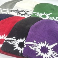 Gorro de Punto Jacquard de Alta Calidad, Transpirable, con Diseño de Anime Vintage, Gorras con Logotipo Personalizado, Gorro de Diseñador Premium al por Mayor