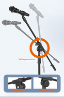 Support de microphone professionnel Charmount pour studio, diffusion et enregistrement, support de sol pour microphone à condensateur, bras de fixation pour micro