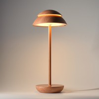 Lampe de table champignon métallique sans fil nordique rechargeable Poldina Pro en aluminium, lampe de bureau à commande tactile LED pour restaurant