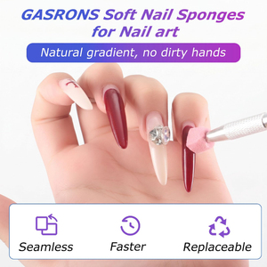 150 éponges carrées douces pour nail art avec stylo de préhension, outils de manucure DIY pour salon - Product Image 2