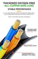 Kabel Pengisian Daya EV Tipe 2 Tembaga Konduktivitas Tinggi, 16A 32A 7kW AC Wiring Harness untuk Pengisi Daya EV Portabel dan Wallbox