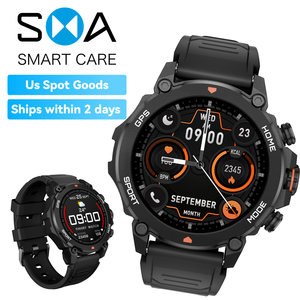 กีฬากลางแจ้ง นาฬิกาอัจฉริยะ เข็มทิศ บารอมิเตอร์ 5ATM กันน้ำ GPS แบบดูอัลแบนด์ อุปกรณ์เดินป่า สต็อกของสหรัฐอเมริกา - Product Image 6