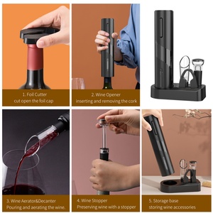 Ensemble cadeau d'ouvre-bouteille à vin automatique classique rechargeable, ouvre-bouteille à vin électrique pour cadeau - Product Image 4
