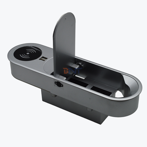 बहुक्रियाशील 3-आउटलेट एब्स ip44 डेस्कटॉप पावर सॉकेट यूएसबी ए + सी पोर्ट यूनिवर्सल वायरलेस चार्जर एम्बेडेड टेबलटॉप डिवाइस - Product Image 1