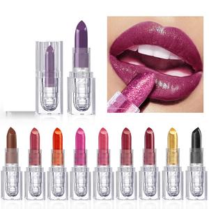 ลิปกลอสเตอร์กันน้ำสีทึบมีเม็ดสีสูงลิปสติกไข่มุกสีประกายโลหะโครเมี่ยมสองสีประกายกันน้ำ - Product Image 2