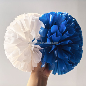 Pompons de cheerleading professionnels bleu roi foncé de 4 pouces, <span class=keywords><strong>deux</strong></span> couleurs mélangées, pompons de compétition pour l'école et la promotion - Product Image 2