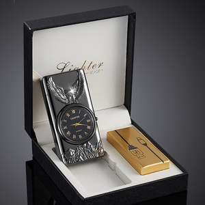 Briquet électronique de <span class=keywords><strong>luxe</strong></span> multifonctionnel personnalisé, montre à quartz, cadeau pour hommes, vente en gros - Product Image 5