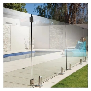 12mm Thick 6+6mm Laminated Glass Balustrade <strong>Pool</strong> Glass Fencing Railing Terrence With Spigots - Product Image 1