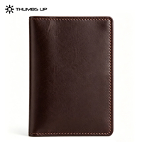 Portefeuille vintage en cuir de vache véritable THUMBS-UP avec blocage RFID pour hommes et femmes, porte-passeport de voyage, porte-billets d'avion