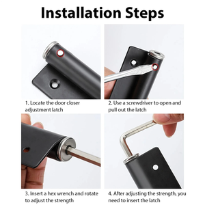 Cierrapuertas automático hidráulico ajustable de aluminio SSR resorte Invisible para hoteles cierre de puerta de madera de estilo moderno - Product Image 5