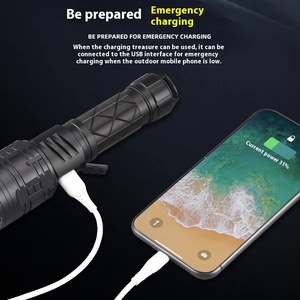 Linterna Portátil Recargable USB de Aleación de Aluminio, Súper Brillante, Impermeable IP65, con Zoom y Enfoque, Más de 1000 Lúmenes - Product Image 4