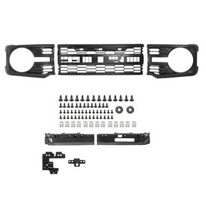 Grille <span class=keywords><strong>Raptor</strong></span> en ABS de haute qualité et durable à trois sections pour <span class=keywords><strong>Ford</strong></span> Bronco <span class=keywords><strong>2</strong></span>/4 <span class=keywords><strong>portes</strong></span> 2021 2022 2023 - Product Image 1