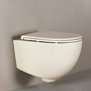 Inodoro redondo WC <span class=keywords><strong>de</strong></span> cerámica blanca con acabado mate rosa, estilo retro, con bidé integrado, para baño, cocina, sanitario, hotel y hogar, con consola y armario. - Product Image 5