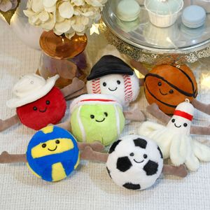 En gros, Jouets en peluche de la série Ballons Créatifs de 10 cm (4 pouces) : Football, Basketball, Badminton, Volleyball, Pendentifs en peluche et Figurines pour machine à griffes - Product Image 2