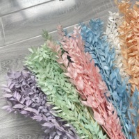 Fleurs Décoratives Naturelles Séchées, Plantes Durables, Ruscus Préservé pour Noël et Thanksgiving - Prix Usine