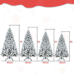 Árbol de Navidad Artificial con Nieve Artificial, Árbol Blanco Navideño para Decoración de Interiores y Exteriores, Árbol de Navidad Completo - Product Image 6