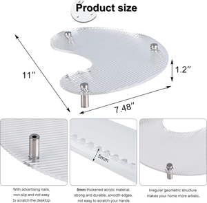 <span class=keywords><strong>Plateau</strong></span> à pieds décoratif en acrylique en forme d'arche transparente pour lavabo de salle de bain, meuble-lavabo servant de table basse pour le salon - Product Image 6