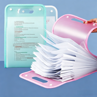 Carpeta de Archivo Expandible Vertical A4, Carpeta de Almacenamiento de Papel de Prueba Multicapa de Gran Capacidad